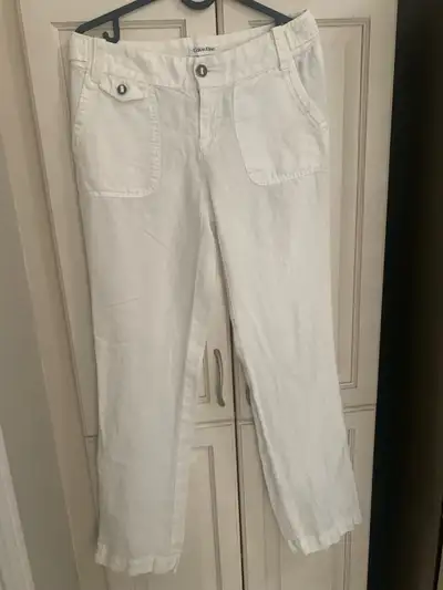 Calvin Klein linen pants. women 0, View more