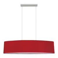 EGLO Pendant Light With Lampshade - 2 x 60 W - Red with Nickel