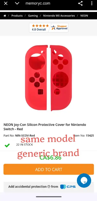Joy-Con Cover Set of 2 Red/Blue, View more
