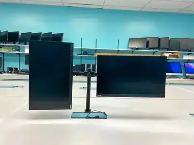 Dual Monitor setup--Desk mount + 2 X Monitors, View more
