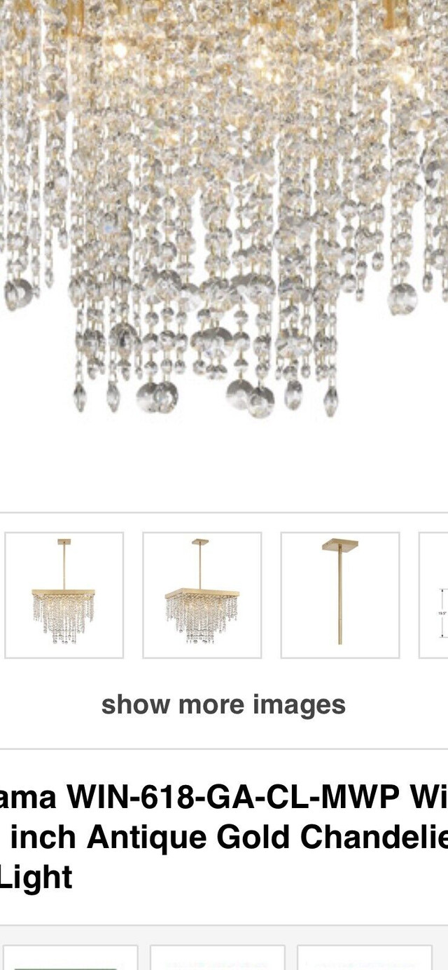 Crystorama Winham WIN-618-GA-CL-MWP Eight Light Chandelier in Indoor Lighting & Fans in Edmonton - Image 4