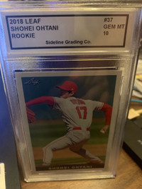 Graded Shohei Ohtani rookie card 
