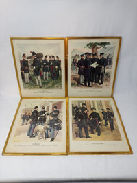 8 Vintage Framed H. A. Ogden Military Lithographs US Civil War +