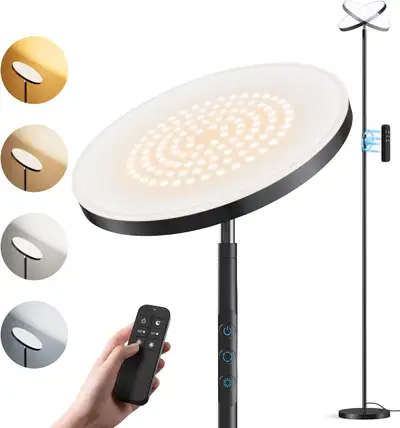 OHLUX 36W Sky LED Floor Lamp – Dimmable, 5 Color Temp, Touch & R, View more