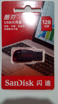 SanDisk CRUZER BLADE USB DRIVE 128G
