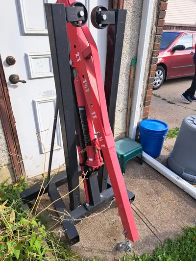 Rarely used 2 Ton vehicle Engine hoist for sale. Asking $200.00 only. Call 7806906479.