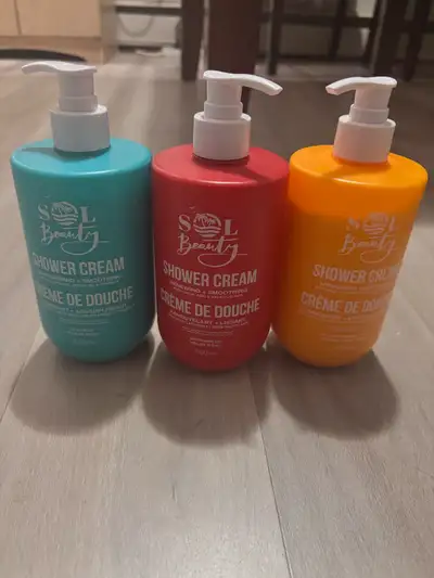 Brand new bottles of Sol Beauty Renewing + Smoothing Shower Cream in Watermelon scent. These are gre...