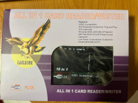 All in 1 Card Reader/Writer, USB, supports 18 different cards