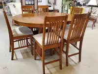 Pub Table and Six Chairs