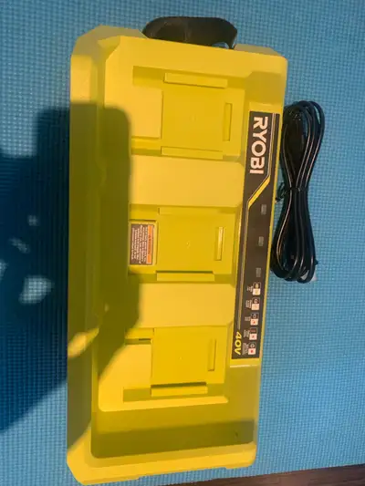 RYOBI 40V Lithium-Ion 3-Port Quick Charger, View more
