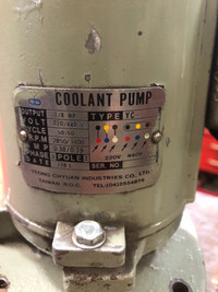 Lathe Cooling Pump