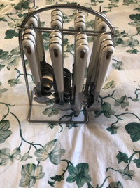 Cutlery spoons, forks and knives set 