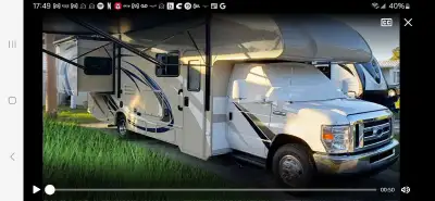 Vinyl White CAMCO Windsheild Cover With magnet Fits Ford Super Duty E350 and E450 Motorhome Asking $...