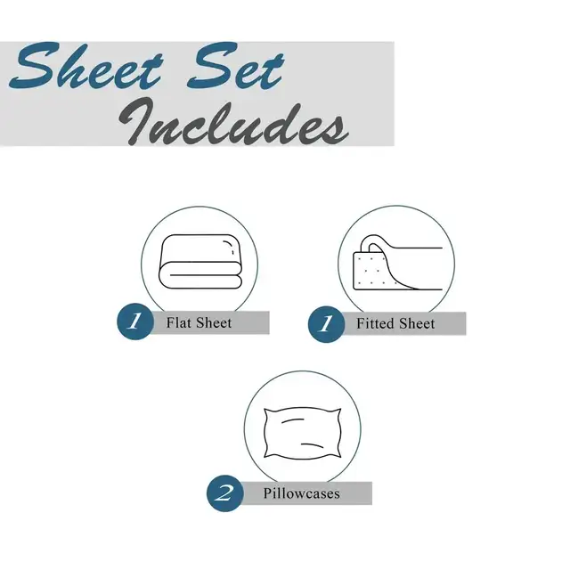 Mainstays Bed Sheet Set, Full Size Sea Turtle Green, 4 Piece in Bedding in Kitchener / Waterloo - Image 8