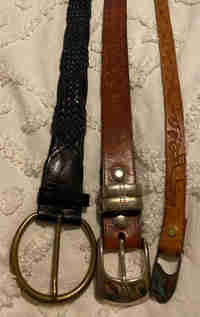 3 Leather Belts Womens 