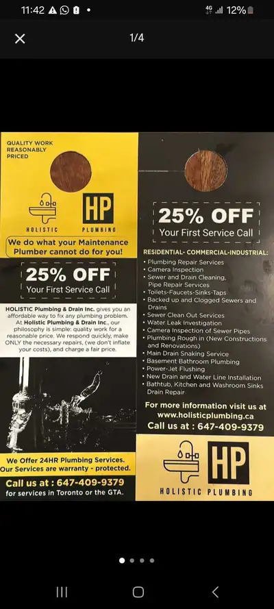 PLUMBING & DRAIN SERVICES ★ CALL PLUMBER NOW ★ 647-409-9379, View more