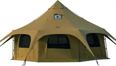 Je parle francais aussi -Selling brand new TOMOUNT Canvas Bell Tent for Camping Glamping 10 Person W...