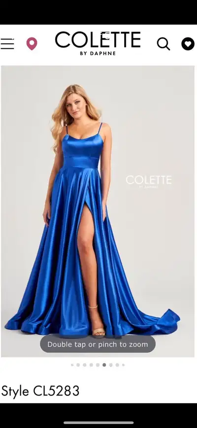 Prom formal dress royal blue size 6 pockets, View more