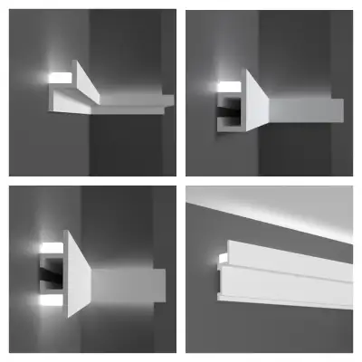 LED Ready Crown Moldings (LED Strip is not included), View more