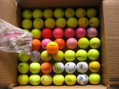 50 EXPERIENCED COLORED GOLF BALLS IN EXCELLENT CONDITION, View more
