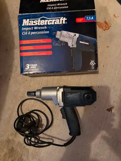 Mastercraft Impact wrench CORDED 1/2” 7.5 A forward/ reverse $50