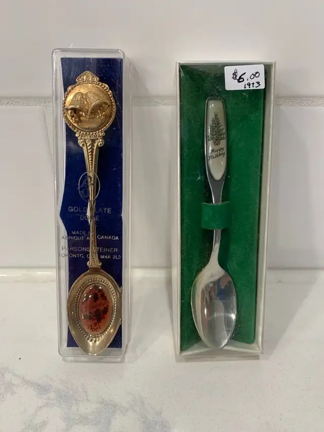 Christmas collector spoons - 2 - $6.00/$8.00