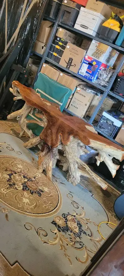 beautiful teak root console table , View more