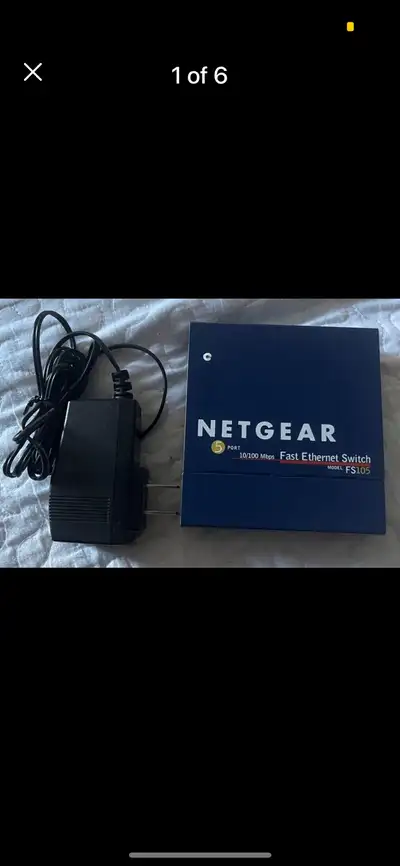 Netgear FS105 — 5 Port 10/100 Fast Ethernet  Switch Model: FS105, View more