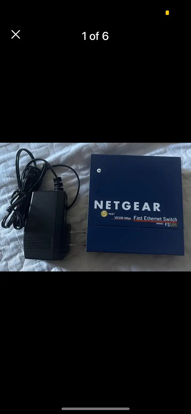 Netgear FS105 — 5 Port 10/100 Fast Ethernet  Switch Model: FS105 in Networking in City of Toronto - Image 2