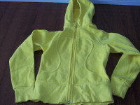 lululemon athletica hoodie zip up used size s 6  Hot yellow