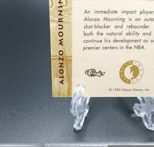 1993 Alonzo Mourning Classic Sudden Images Card # SI 10 Hoyas in Arts & Collectibles in Hamilton - Image 10