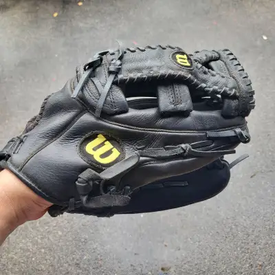 Wilson A600 Baseball Glove Black Leather, View more