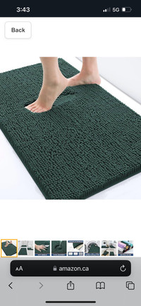 New smiry Luxury Chenille Bath Rug, Extra Soft and Absorbent Sha