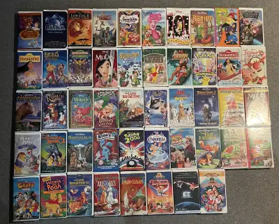Selling a collection of used VHS movies, perfect for collectors or anyone looking to relive some nos...