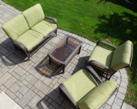 4 piece patio set - Love seat, chairs and table - Martha Living