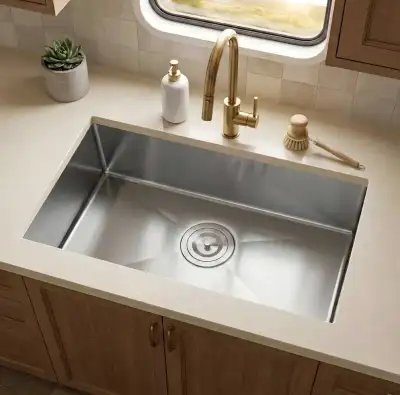 ✨ Compact Stainless Steel Undermount Sink – Ideal for RVs & Small Kitchens ✨ Brand new MILOSEN singl...