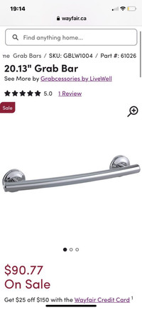 New towel bar grab bar