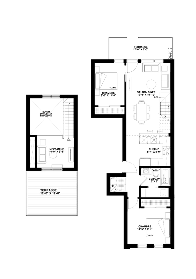 Tres beau condo au coeur d'Hochelaga avec mezzanine et terrasse in Long Term Rentals in City of Montréal - Image 14