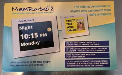 MemRabel 2 is a video reminder device designed to help people with dementia or memory loss. Instead...