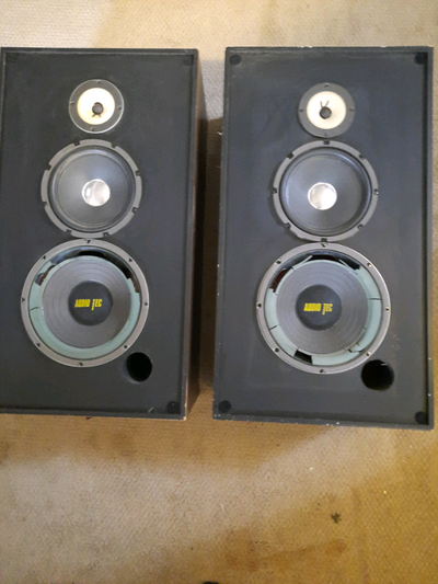 Audio Tec. Stereo speakers. Model LE-102, Lots of speakers here, View more