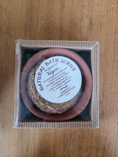 Brand New Natural Bath Scrub With Terra Cotta Dish, View more