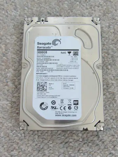 Seagate Barracuda 3 TB Sata Internal Hard Drive - ST3000DM001, View more