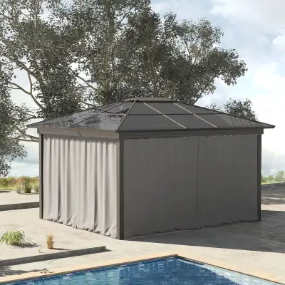 10' x 10' Universal Gazebo Sidewall Set with 4 Panels. Grey, View more