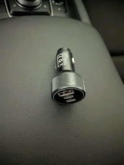 【3-Port USB-C Fast Car Charger Cigarette Lighter】: Using highly efficient components + advanced chip...