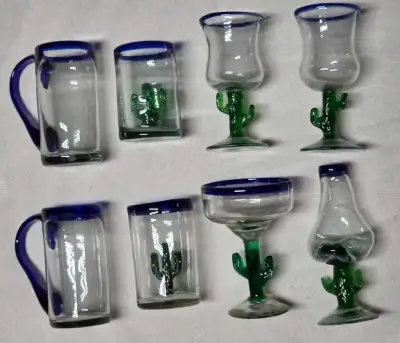 Cactus Mexican Glasses $7 each , View more
