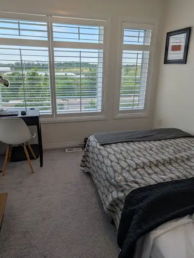 I have a furnished room with a shared bathroom available for rent. The bathroom is shared with 1 per...