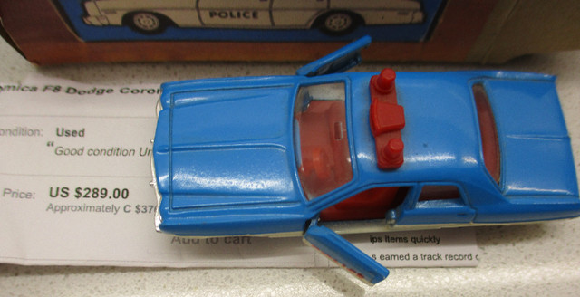 Tomica Tomy F 8 1976 Dodge  Cornet Police Blue White Red  1/74 in Arts & Collectibles in City of Toronto - Image 4