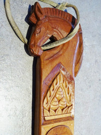 traditional HORSE SWEAT SCRAPER hand carved UNUSED equine TACK