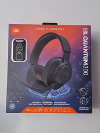 JBL Quantum 300 Wired Over-Ear Gaming Headset with Flip-Up Mic