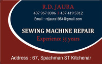 Siwing machine repair specialist 35 years old 